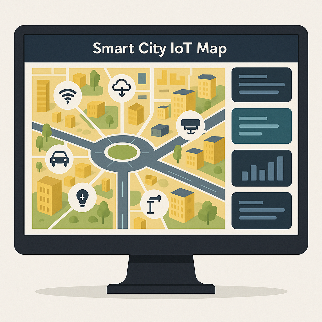 Smart city IoT map
